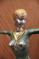 Vintage Grosse Art Deco Marmorfigur Tanzer Dimitri Chiparus Bronze Skulptur Antike Bild 11