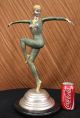 Vintage Grosse Art Deco Marmorfigur Tanzer Dimitri Chiparus Bronze Skulptur Antike Bild 2