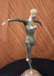 Vintage Grosse Art Deco Marmorfigur Tanzer Dimitri Chiparus Bronze Skulptur Antike Bild 7