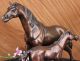 Stute Fohlen Hot Cast Bronze Horse Racing Pony Farm Skulptur Große Figur Kunst Antike Bild 7