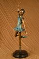 Chiparus Ballerina Tänzer Bronze Statue Skulptur Art Nouveau Figur Dekoration Antike Bild 3