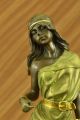 Unterzeichnet Miraval Ägyptische Prinzes.  Bronze Patina Figur Statue Skul.  Figur Antike Bild 9
