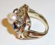 585 Ring Goldring Um 1920 - 30 Art Deco 0,  36 Ct.  Diamanten,  Saphire,  Perle 8,  8g G 54 Ringe Bild 2