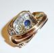 585 Ring Goldring Um 1920 - 30 Art Deco 0,  36 Ct.  Diamanten,  Saphire,  Perle 8,  8g G 54 Ringe Bild 3