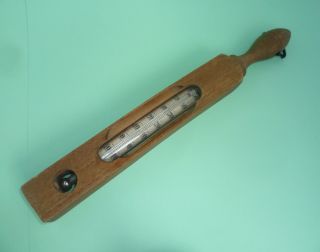 Badethermometer Reaumur Antik Sammlerstück Holzeinfassung Vor 1900 Thermometer Bild