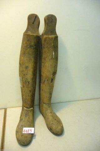 Nr.  1485.  Ein Paar Alte Stiefelspanner Holz Spanner Old Stretcher Wood Boots Bild
