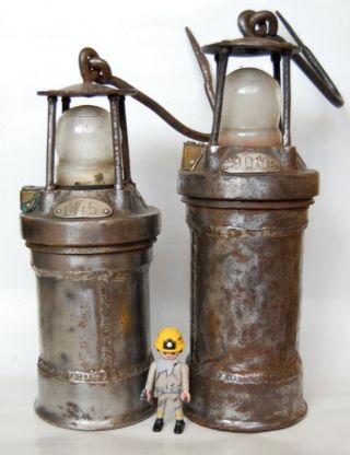 2 Pottlampen,  Elektrische Akku - Handlampen,  Grubenlampen Von Ceag Bild