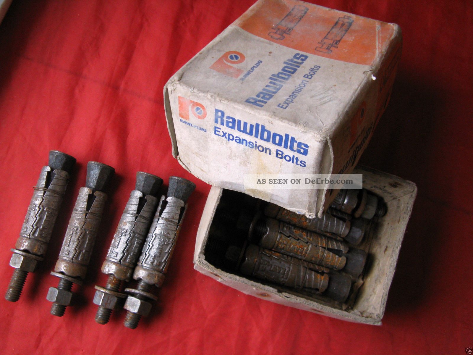 8 Alte Rawplug Rawlbolts 5/8 Rawl 16mm Pat. ,  Bergbau,  Schwerlast - Metalldübel 70er Bergbau Bild