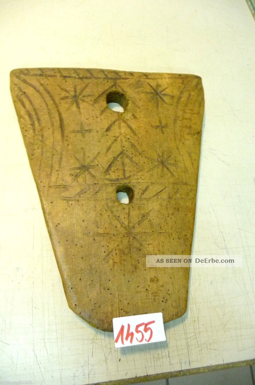 Nr.  1455.  Altes Schinkenbrett Holzbrett Schneidebrett Old Wooden Bread Board Bauer Bild