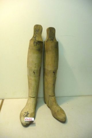 Nr.  1486.  Ein Paar Alte Stiefelspanner Holz Spanner Old Stretcher Wood Boots Bild
