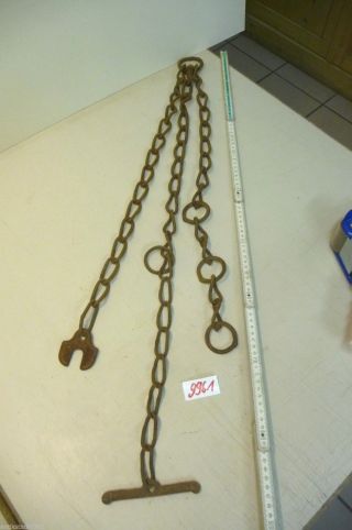 Nr.  9961.  Alte Kette Eisenkette 1,  3 Kg Stahlkette Old Iron Chain Bild