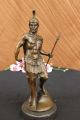 Vintage Signierte Bronzestatue Ritter Figur Dalou - Deko Kunst Plastik Antike Bild 7
