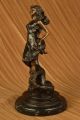 Bronze Skulptur Signiert Skorpion Dame Sternzeichen November Oktober Figur Antike Bild 2