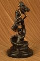 Bronze Skulptur Signiert Skorpion Dame Sternzeichen November Oktober Figur Antike Bild 3