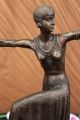 Skulptur Türkische Tänzerin Von Chiparus Art Nouveau Marmorsockel Heißguss Figur Antike Bild 4
