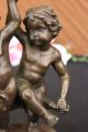 Bronzeskulptur 3 Unschuldige Kleinkinder Signiert Moreau Art Deco Antike Bild 6