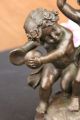 Bronzeskulptur 3 Unschuldige Kleinkinder Signiert Moreau Art Deco Antike Bild 8