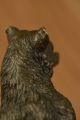 Signiert Grizzlybär Mit Zwei Jungen Bronze Skulptur Statue Figur Antike Bild 10