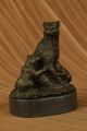 Signiert Grizzlybär Mit Zwei Jungen Bronze Skulptur Statue Figur Antike Bild 6
