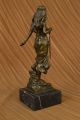 Signiert Jean Patoue Französischer Künstler Frau In Gefangenschaft Bronze Statue Antike Bild 5