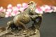 Bronze Skulptur Drei Elefanten Statue Dekor Tier Figur Antike Bild 9