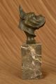Deutsche Englisch Boxer Bulldog Bronzeskulptur Marmorsockel Kunst Statue Dekor Antike Bild 5