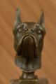 Deutsche Englisch Boxer Bulldog Bronzeskulptur Marmorsockel Kunst Statue Dekor Antike Bild 7