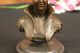 Bronzeskulptur Elegantes Mädchen Mit Hut Statue Art Deco Figur Marmorsockel Antike Bild 4