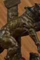 Bronzeskulptur Rottweiler Marmorsockel Statue Antike Bild 9