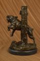 Bronzeskulptur Rottweiler Marmorsockel Statue Antike Bild 4