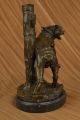 Bronzeskulptur Rottweiler Marmorsockel Statue Antike Bild 6