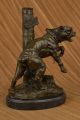 Bronzeskulptur Rottweiler Marmorsockel Statue Antike Bild 7