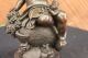 Bronzeskulptur Nacktes Mädchen Mmit Trauben In Der Hand Antike Bild 5