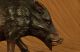 Bronzeskulptur Wild Eber Statue Von Barye Figur Farm Tier Wachsschmelz Deco Antike Bild 10