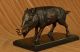Bronzeskulptur Wild Eber Statue Von Barye Figur Farm Tier Wachsschmelz Deco Antike Bild 4