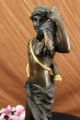 Bronze Skulptur Moreau Signiert Jäger Vogel Marmorsockel Figur Antike Bild 9