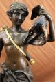 Bronze Skulptur Moreau Signiert Jäger Vogel Marmorsockel Figur Antike Bild 7