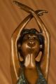 Bronze Skulptur Ballerina Tänzerin Groß Signiert Von Collettt Statue Kunst Deko Antike Bild 9