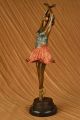 Bronze Skulptur Ballerina Tänzerin Groß Signiert Von Collettt Statue Kunst Deko Antike Bild 2