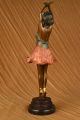 Bronze Skulptur Ballerina Tänzerin Groß Signiert Von Collettt Statue Kunst Deko Antike Bild 4