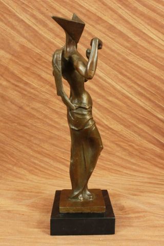Salvador Dali Bronze Mit Braun Patina/engel Des Sieges/statue Skulptur Geschenk Bild