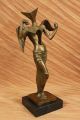 Salvador Dali Bronze Mit Braun Patina/engel Des Sieges/statue Skulptur Geschenk Antike Bild 3