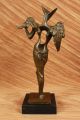 Salvador Dali Bronze Mit Braun Patina/engel Des Sieges/statue Skulptur Geschenk Antike Bild 5