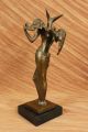 Salvador Dali Bronze Mit Braun Patina/engel Des Sieges/statue Skulptur Geschenk Antike Bild 6