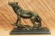 Art Deco Wolf Deutsch Shepard Bronze Sculpture Museum Quality Figurine Abbildung Antike Bild 1