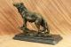 Art Deco Wolf Deutsch Shepard Bronze Sculpture Museum Quality Figurine Abbildung Antike Bild 2