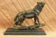 Art Deco Wolf Deutsch Shepard Bronze Sculpture Museum Quality Figurine Abbildung Antike Bild 4