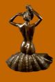 Bronze Skulptur Motiv Mädchen Auf Muschelschale Visitenkarten Halter - Brines Antike Bild 3