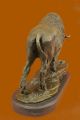 Bison Figur Massiv Laufender Büffel Western Kunst Decor Geschenk Extra Groß Antike Bild 3
