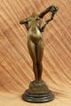 Heiß Guss Nackte Frau Wein Statue Jugendstil Deko Marmorunterseite Figur Dekor Antike Bild 2